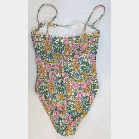 J Crew Womens One Piece Swimsuit in Mini Floral Walk Size 4 - Picture 6 of 6